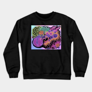 Neon Dragon With 4 Elements Variant 9 Crewneck Sweatshirt